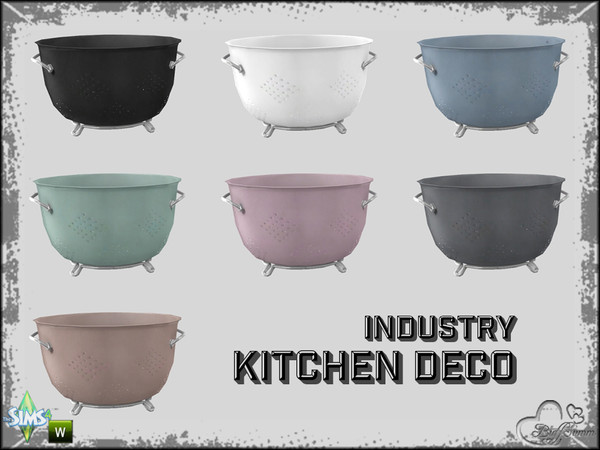 Sims 4 — Kitchen Industry Deco Strainer by BuffSumm — Part of the *Industry Series*