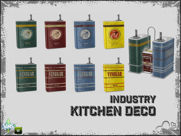 Sims 4 — Kitchen Industry Deco Oil & Vinegar by BuffSumm — Part of the *Industry Series*