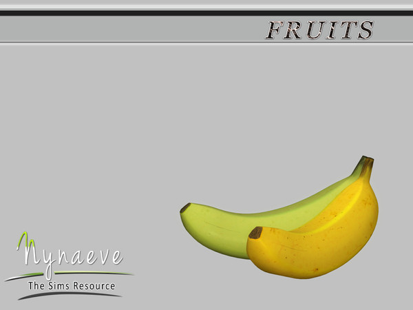 Sims 4 — Banana by NynaeveDesign — Fruits - Banana Located in: Decor - Miscellaneous Decor Decor - Clutter Price: 54