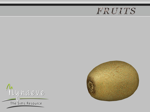 Sims 4 — Kiwi by NynaeveDesign — Fruits - Kiwi Located in: Decor - Miscellaneous Decor Decor - Clutter Price: 54 Tiles: