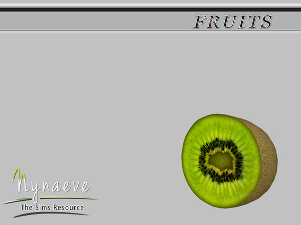 Sims 4 — Kiwi (half) by NynaeveDesign — Fruits - Kiwi (half) Located in: Decor - Miscellaneous Decor Decor - Clutter