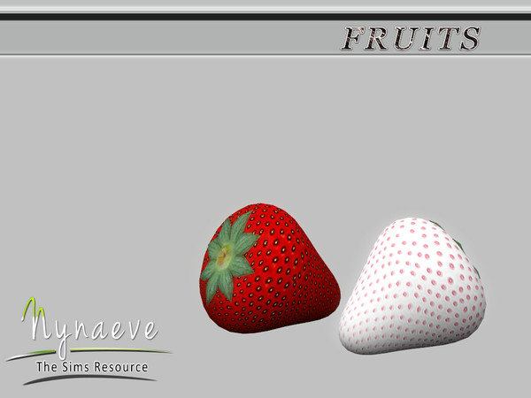 Sims 4 — Strawberry by NynaeveDesign — Fruits - Strawberry Located in: Decor - Miscellaneous Decor Decor - Clutter Price: