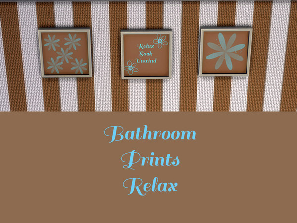 Sims 4 — Bathroom Prints Relax by Rosannep — Recolor of a base game painting