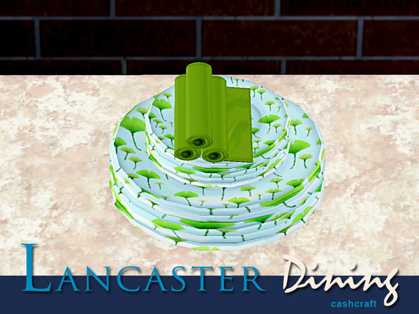 Sims 3 — Lancaster Dining Plates by Cashcraft — Every day dinnerware and linen napkins for your home. Created by