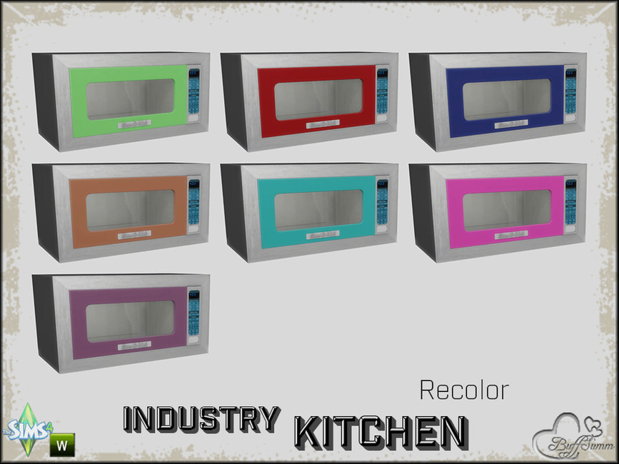 The Sims Resource Kitchen Industry Microwave (working) Recolor