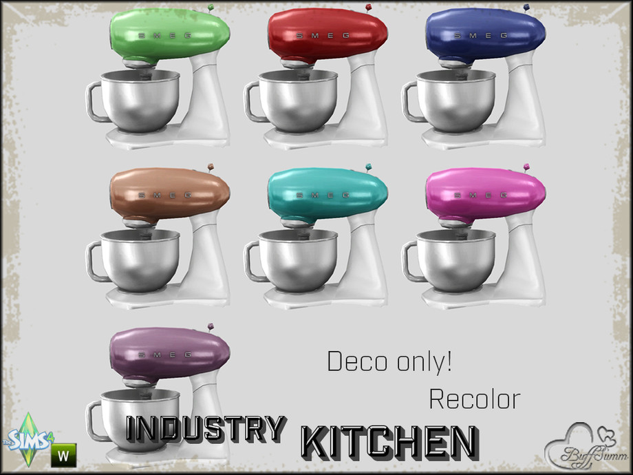 The Sims Resource Kitchen Industry Food Processor 'SMEG' Recolor