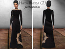 Sims 4 — Haya Burqa (2) - mesh needed by Juxtaposition — Because who doesnt love an abstract flower on an abaya. This is