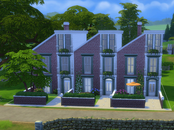Sims 4 — Townhouse Triple by CherryNellie — I could describe it as the classic village house, restored and converted from