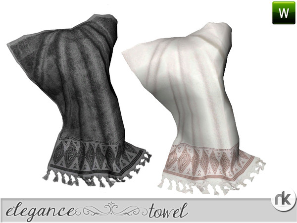 Sims 4 — Elegance Bathroom Towel by nikadema — This is a decorative towel for your sims' bathroom. You may need