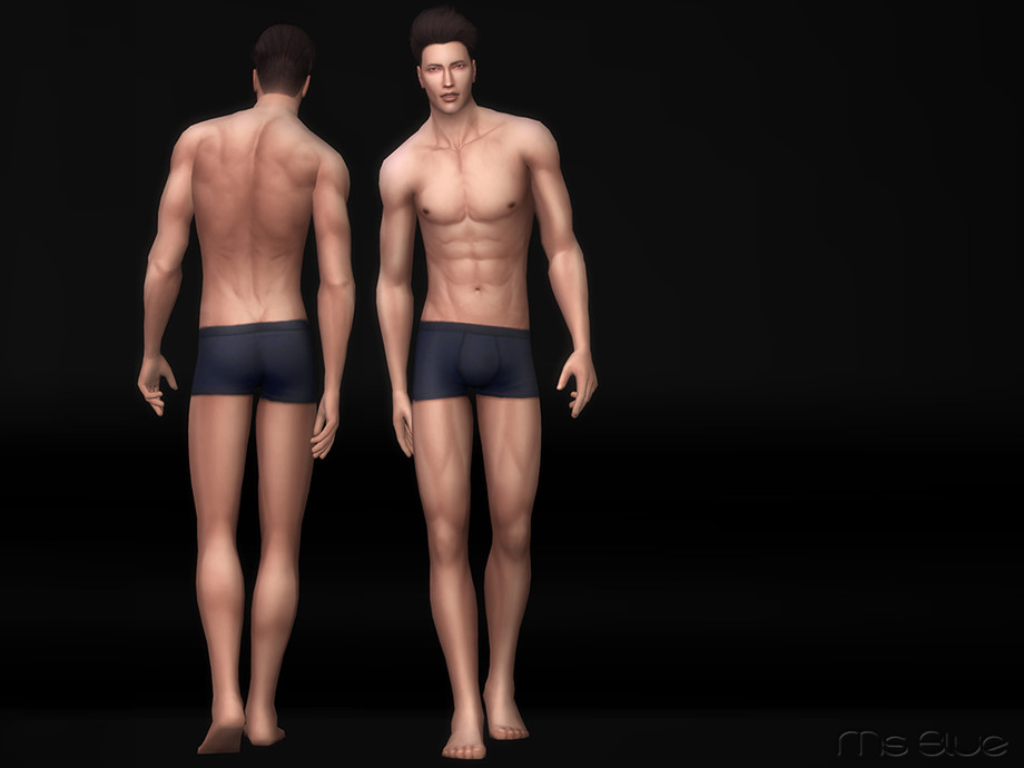 Sims 4 — Markus Skin Overlay HQ by Ms_Blue — - V1 Full skin overlay with slider friendly legs - V2 Choose from EA eyelids