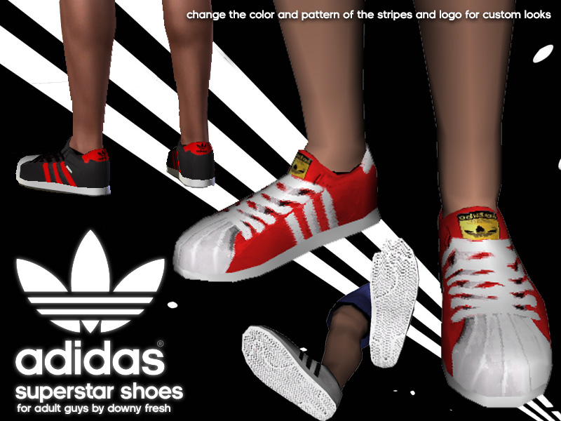 The Sims Resource - Adidas SUPERSTAR for Guys