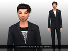 Sims 4 — Louis Tomlinson Suits Set No. 1 - Get to Work needed by JanniBun — A set of two recolored suits for men inspired