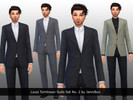 Sims 4 — Louis Tomlinson Suits Set No. 2 - City Living needed by JanniBun — A set of four recolored suits for men
