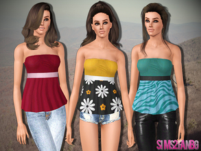 Sims 3 — 486 - Tank Top with Belt by sims2fanbg — .:486 - Tank Top with Belt:. Top in 3 recolors, Custom mesh,