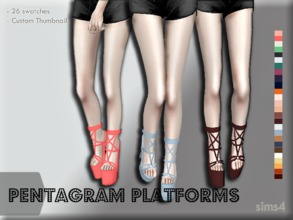 Sims 4 — PENTAGRAM PLATFORMS - mesh needed by sims4sisters — TractusOpticus Satan Says Platforms 26(color swatches) using