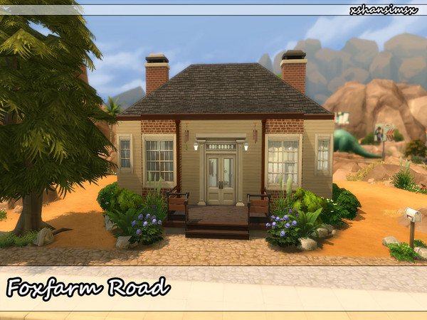 Sims 4 — Foxfarm Road by naora2 — Lovely mid-priced suburban bungalow great for a small family. The design has a classic