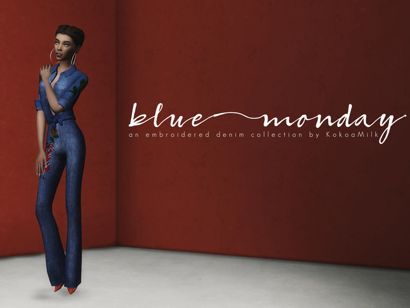 Sims 4 The Sims Resource | BLUE MONDAY jacket accessory - mesh needed by TSR Creator