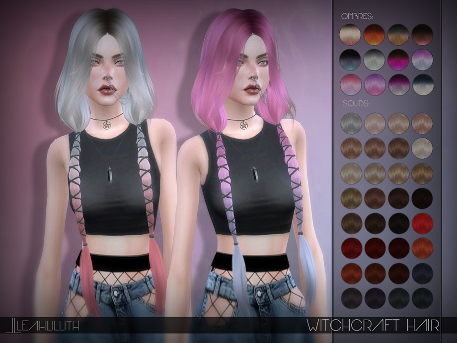 Sims 4 - LeahLillith Witchcraft Hair by Leah_Lillith - Witchcraft Hair ALl ...