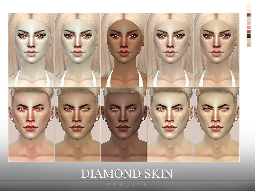 Pralinesims Overlay Face Skin Collection | The sims 4 
