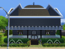 Sims 4 — Black Wood  by RRandom20 — This Big Black House features two bedrooms, two bathrooms and a stylish roof. Plenty