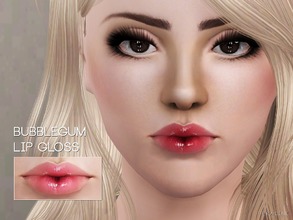 Sims 3 — Bubblegum Lip Gloss by Pralinesims — Sweet lipgloss, 3 color channels
