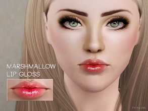 Sims 3 — Marshmallow Lip Gloss by Pralinesims — Cute lips, 3 color channels