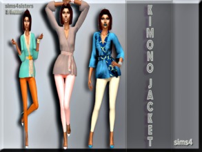 Sims 4 — Sakura Kimono Jacket - mesh needed by sims4sisters — Recolor of Sakura Kimono Jacket by Sentate 24 Color