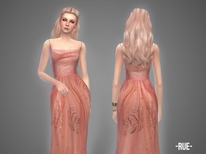 Sims 4 — Rue - gown by -April- — Hey! This beautiful detailed gown comes in 4 color variations. New mesh, new item. enjoy