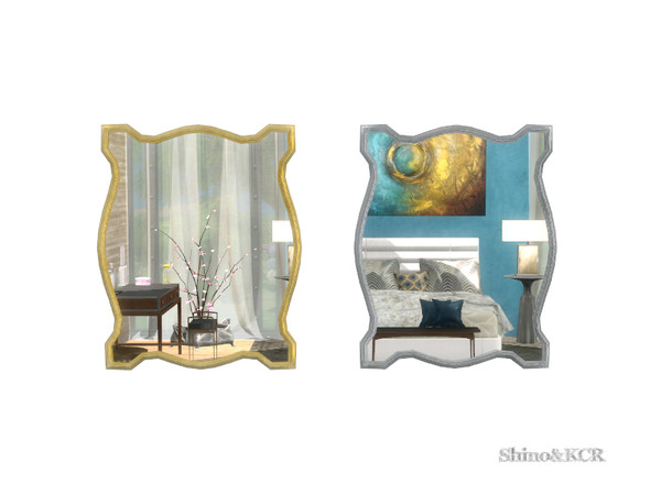 Sims 4 — Bedroom Baker - Mirror by ShinoKCR — Bedroom Furniture inspired by Baker Furniture - Collection Jean Louis