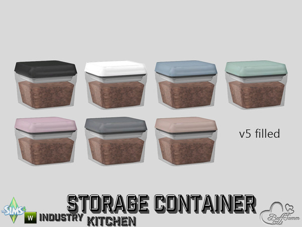 Sims 4 — Kitchen Storage Container v5 filled by BuffSumm — Part of the *Kitchen Storage Container Set'* ***TSRAA***