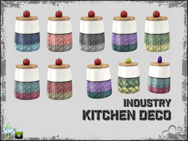 Sims 4 — Kitchen Industry Deco Pt.2 Jar Apple by BuffSumm — Part of the *Industry Series* ***TSRAA***