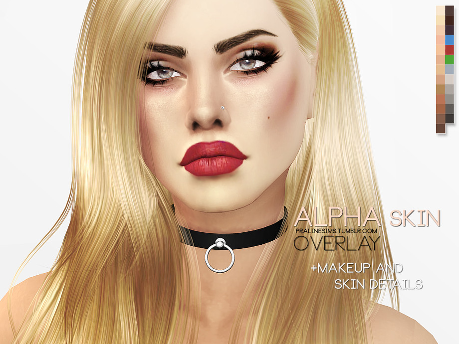 Sims 4 — PS Alpha Skin Overlay by Pralinesims — Skin overlay, adapts to base Maxis skintones, for male and female sims in