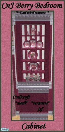 Sims 2 — CnJ Berry Bedroom - Cabinet by KatCat — Recolor of Cashcraft\'s \"Vintage Charm Bedroom - Cabinet