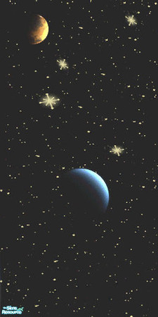 Sims 2 — Darkskies wallpaper with other planets by alechan — For a night, travel along the darkskies with two other
