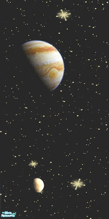 Sims 2 — Darkskies wallpaper with Jupiter by alechan — For a night, travel along the darkskies and visit Jupiter, the