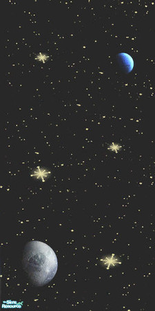 Sims 2 — Darkskies wallpaper with two more planets by alechan — For a night, travel along the darkskies and visit two