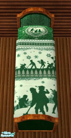 Sims 2 — Winter Dreams Bedroom - Single Bed by Riverwillows — Cozy cabin bedroom, with fireplace to warm up those frosty