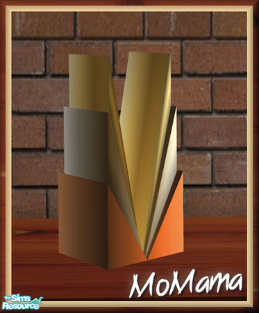Sims 2 — NK Homeright Living Room - Triad Sculpture by MoMama — A sculpture with a different look in 3 separate pieces of