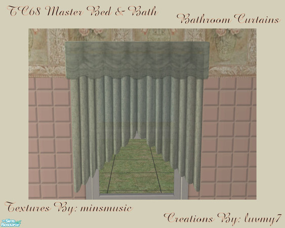 Sims 2 — TC68 Master Bed and Bath -  Bathroom Curtains by luvmy7 — A very nice set of Bathroom Curtains recolored to