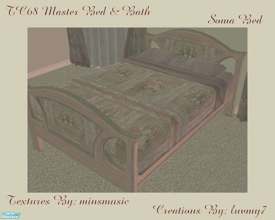 Sims 2 — TC68 Master Bed and Bath -  Soma Bed by luvmy7 — A very nice Bed recolored to match my TC68 Master Bed and Bath