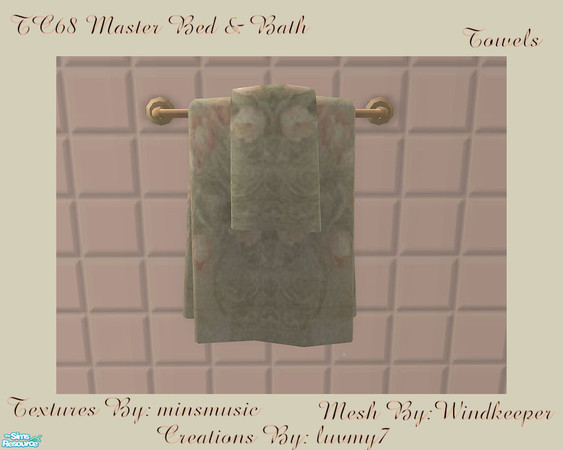 Sims 2 — TC68 Master Bed and Bath -  Bath Towels by luvmy7 — A very nice Bathroom Towel set recolored to match my TC68