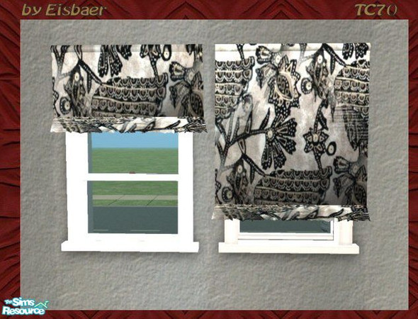 Sims 2 — Chez Dark Princess TC70 - Ruffled Blinds by Eisbaerbonzo — This file serves the texture for all 4 Simaddict