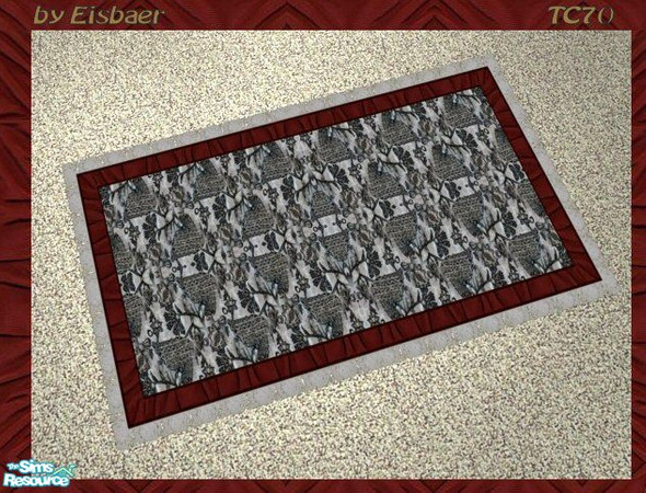 Sims 2 — Chez Dark Princess TC70 - Rug by Eisbaerbonzo — Small rug with velvet rim and fringes