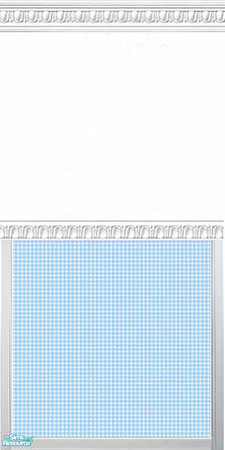 Sims 2 — Blue & Yellow Gingham Name Wall Set - In by kollens — Blue & Yellow Gingham Wallpaper Labeled with the