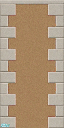 Sims 2 — Terracotta Stucco Wall by Helenloki — Terracotta Stucco Wall