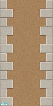 Sims 2 — Terracotta Stucco Wall by Helenloki — Terracotta Stucco Wall
