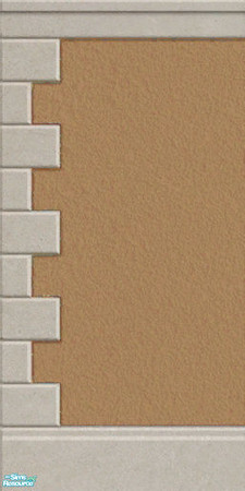 Sims 2 — Terracotta Stucco Wall by Helenloki — Terracotta Stucco Wall