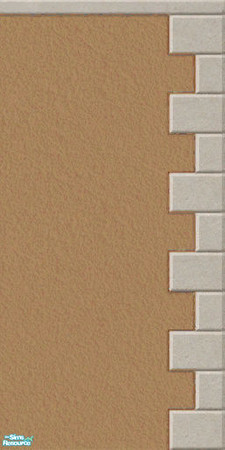 Sims 2 — Terracotta Stucco Wall by Helenloki — Terracotta Stucco Wall