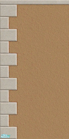 Sims 2 — Terracotta Stucco Wall by Helenloki — Terracotta Stucco Wall