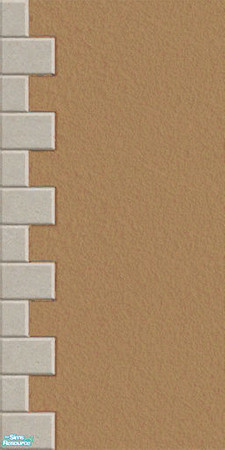 Sims 2 — Terracotta Stucco Wall by Helenloki — Terracotta Stucco Wall